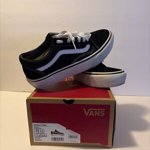 Vans Old Skool Platform Unisex Black White VN0A3B3UY28 SIZE 7.5 W 6 M